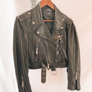 Real leather vintage jacket